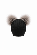 Two Fur Poms Hat Adult | Kids