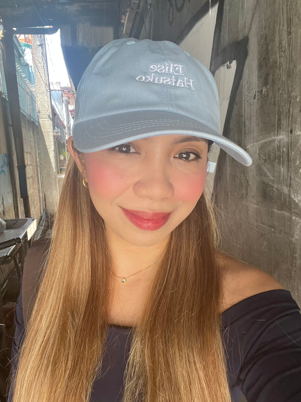 Elise Hatsuko Embroidered Dad Hat – Summer Sky