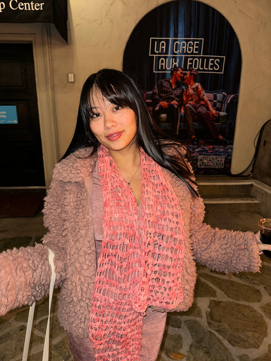 Pasadena Rose Crochet Scarf