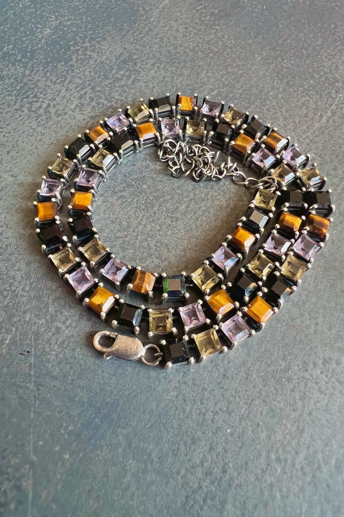 Tennis Necklace in Punk Rocks (Silver) SHIPS IN FEBRUARY