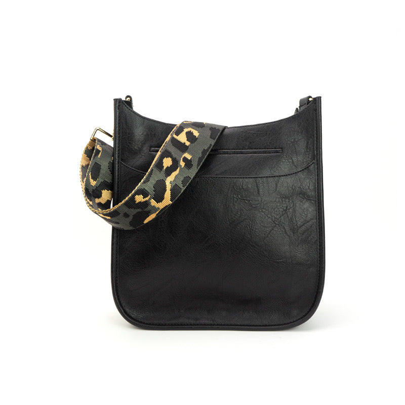 The Sailor | Zippered Crossbody Bag (Black) - Pick Your Strap