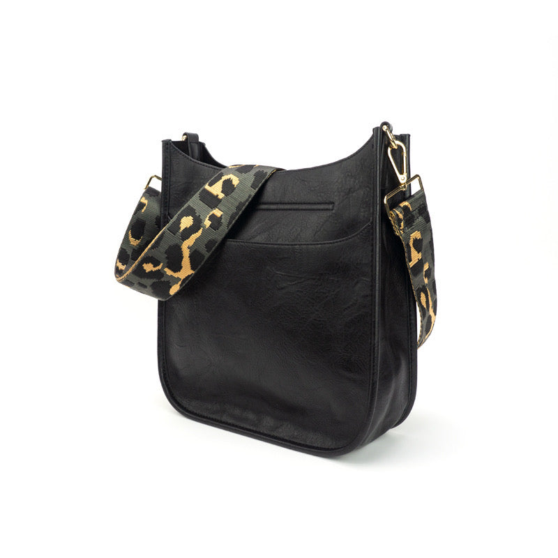 The Sailor | Zippered Crossbody Bag (Black) - Pick Your Strap