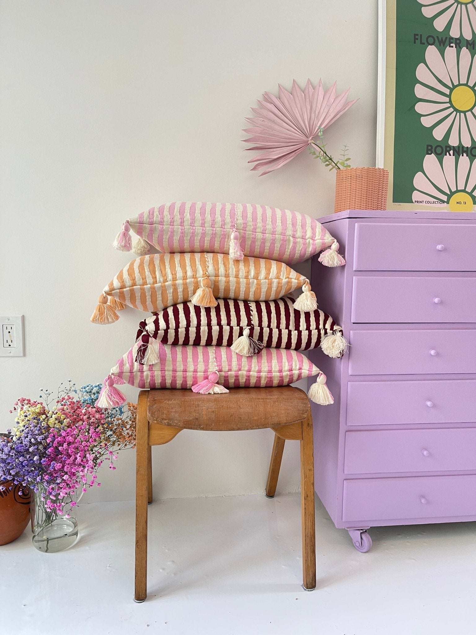 Antigua Pillow - Baby Pink