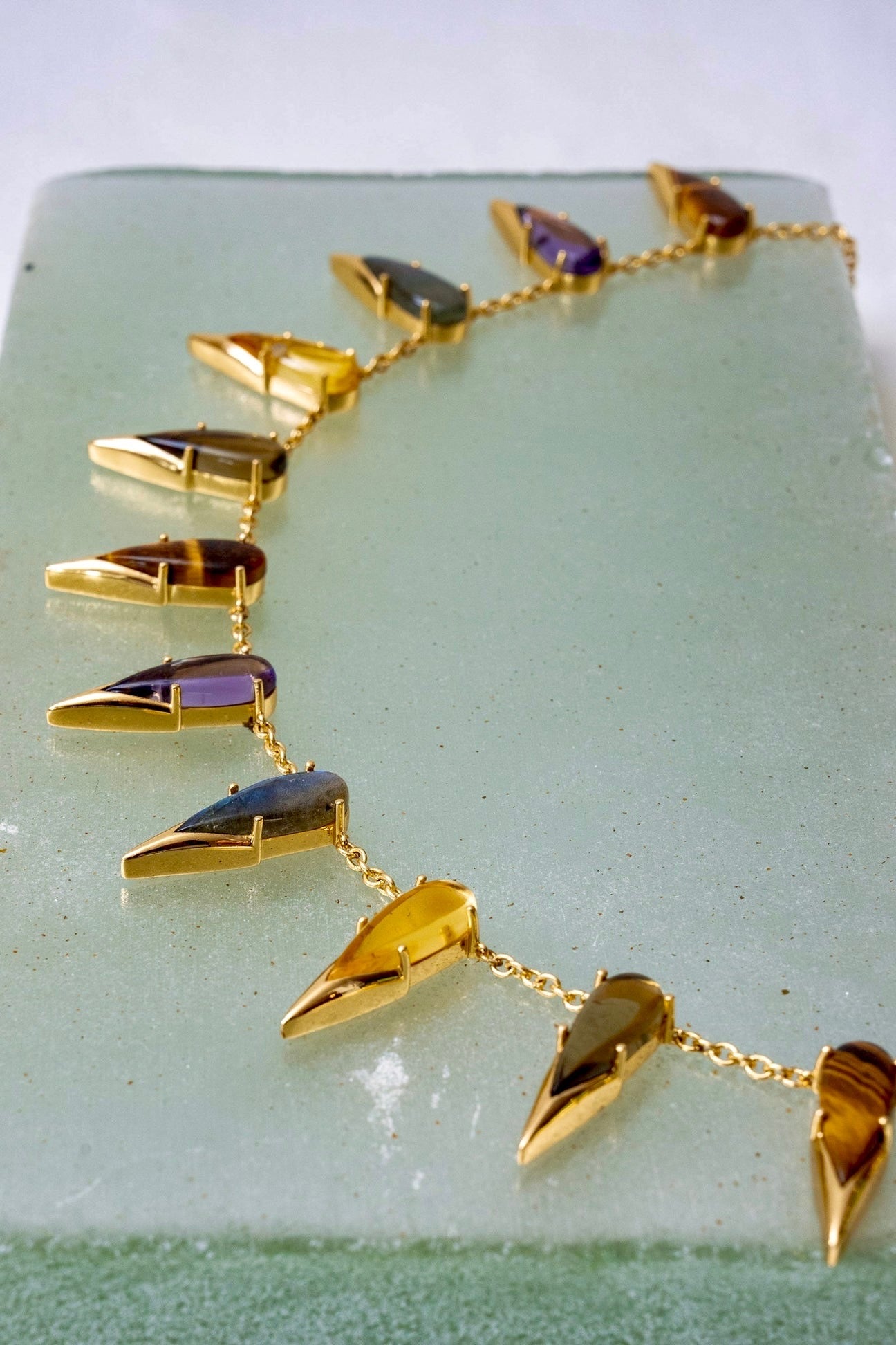 The Saber Tooth Necklace in Angora (Gold) SHIPS IN FEBRUARY