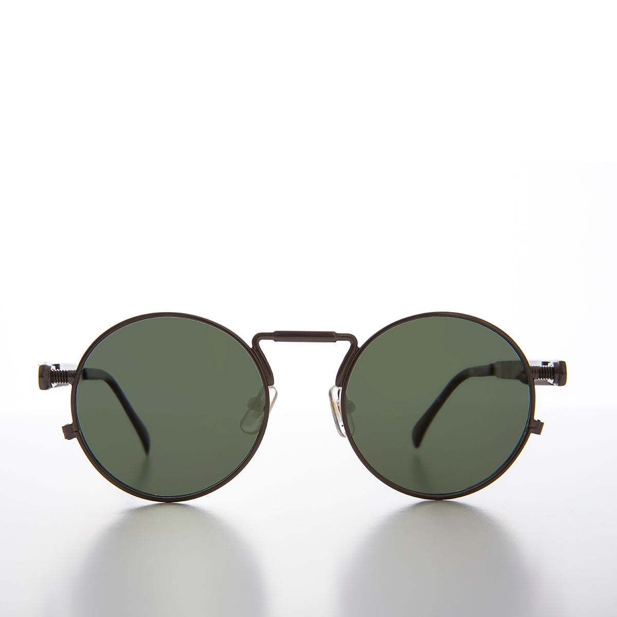 Round Gunmetal Metal Goth Steampunk Sunglass - Ivan 5