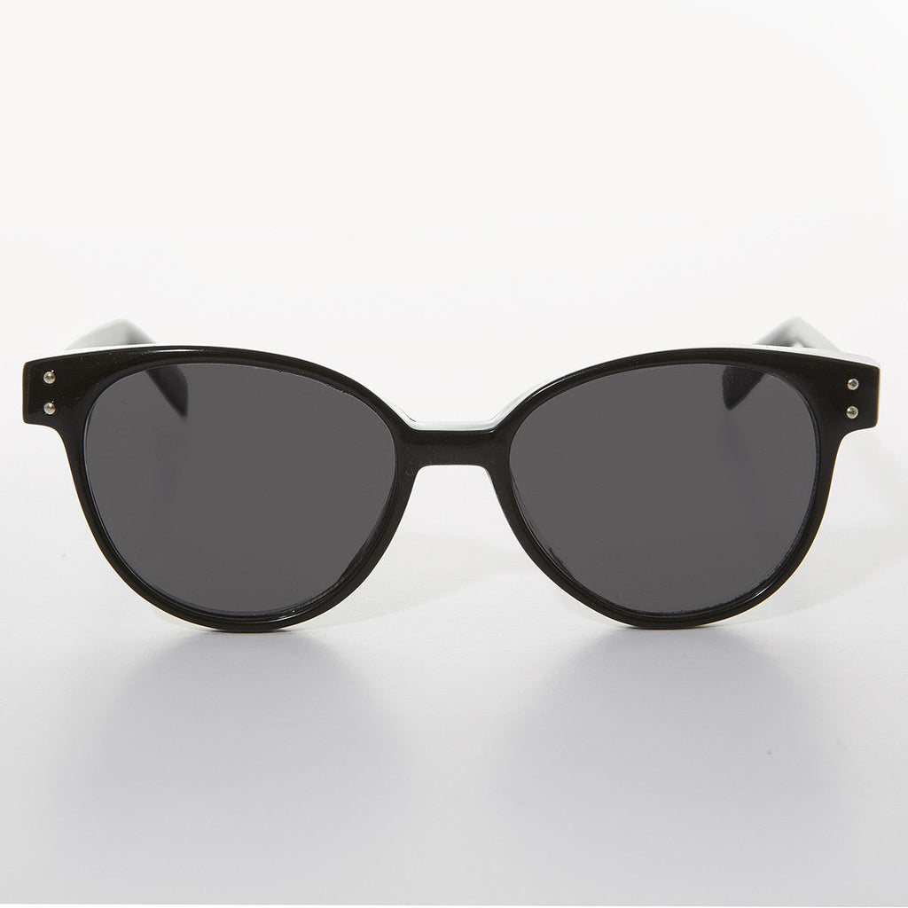 Round Horn Rim Cat Eye Women's Vintage Sunglass - Jackson