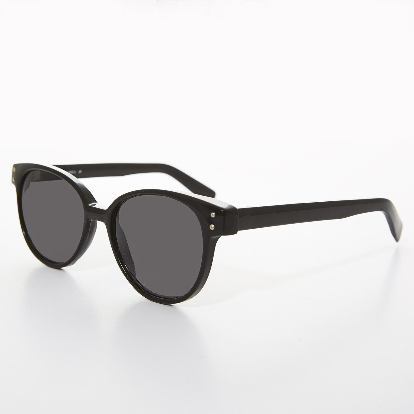 Round Horn Rim Cat Eye Women's Vintage Sunglass - Jackson