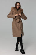 Genuine Fox Fur Trim Rabbit Fur Insulated Parka