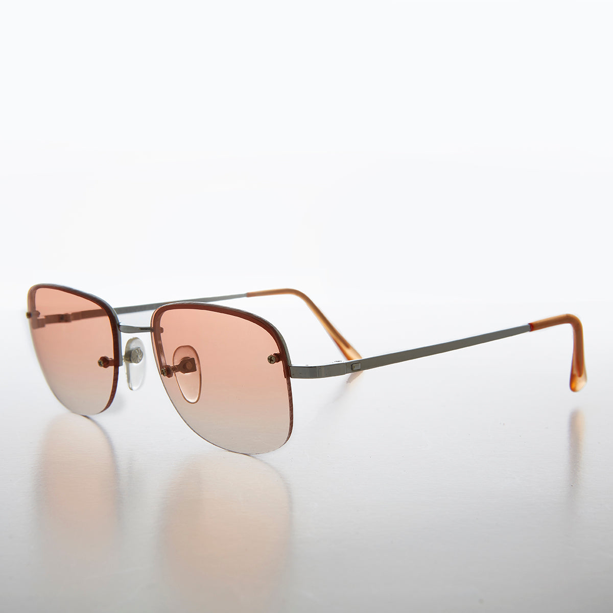 Color Tinted Rimless 90s Vintage Sunglass - June