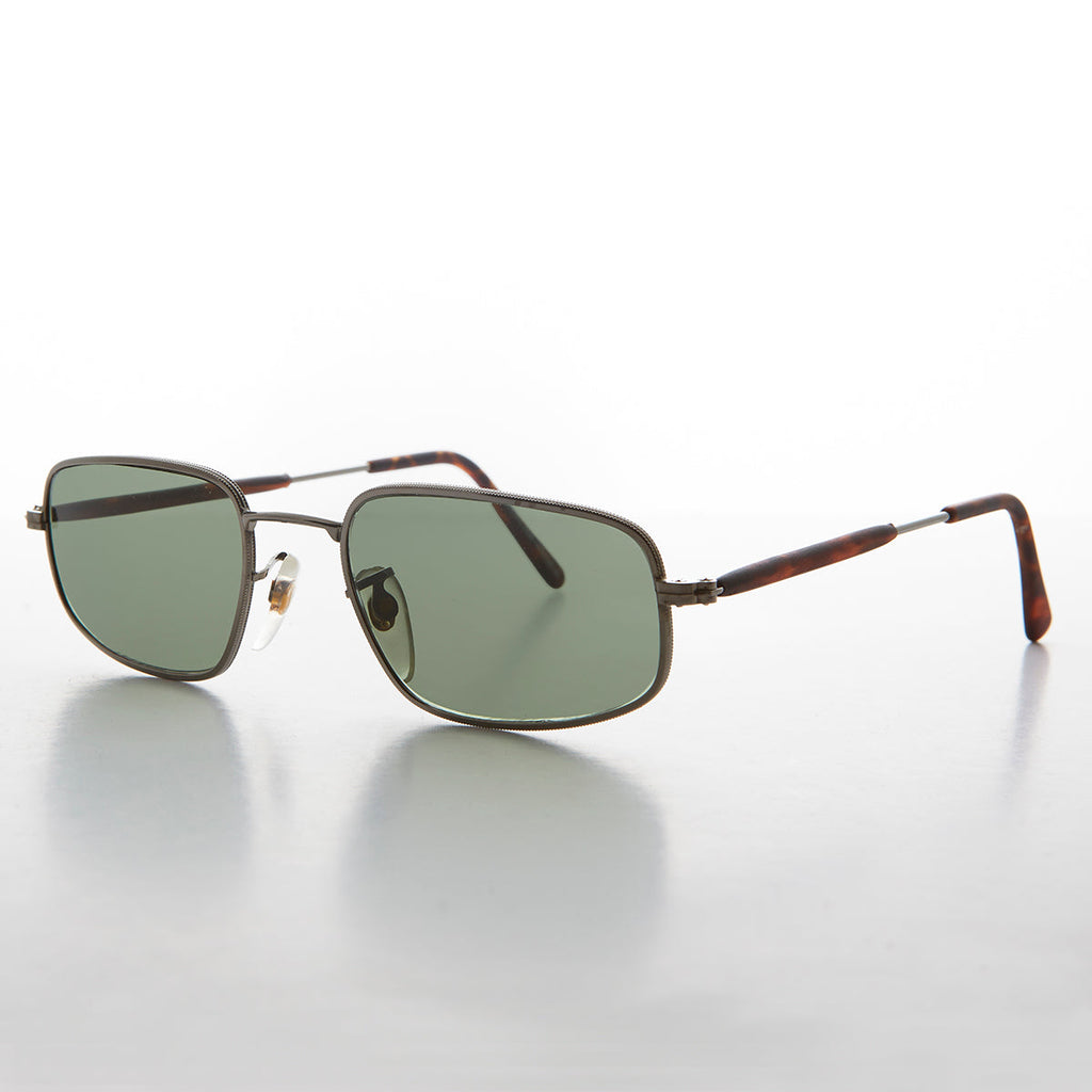 Rectangular Glass Lens Vintage Sunglass - Justin