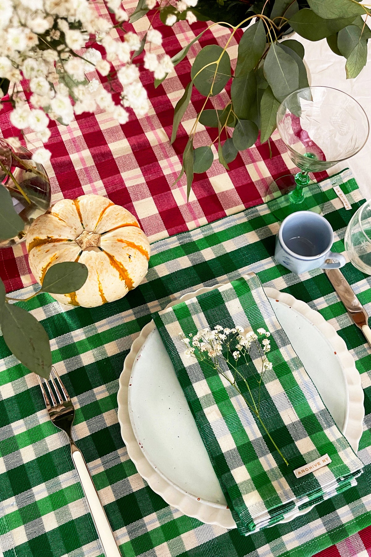 Josefina Plaid Dinner Napkins Set