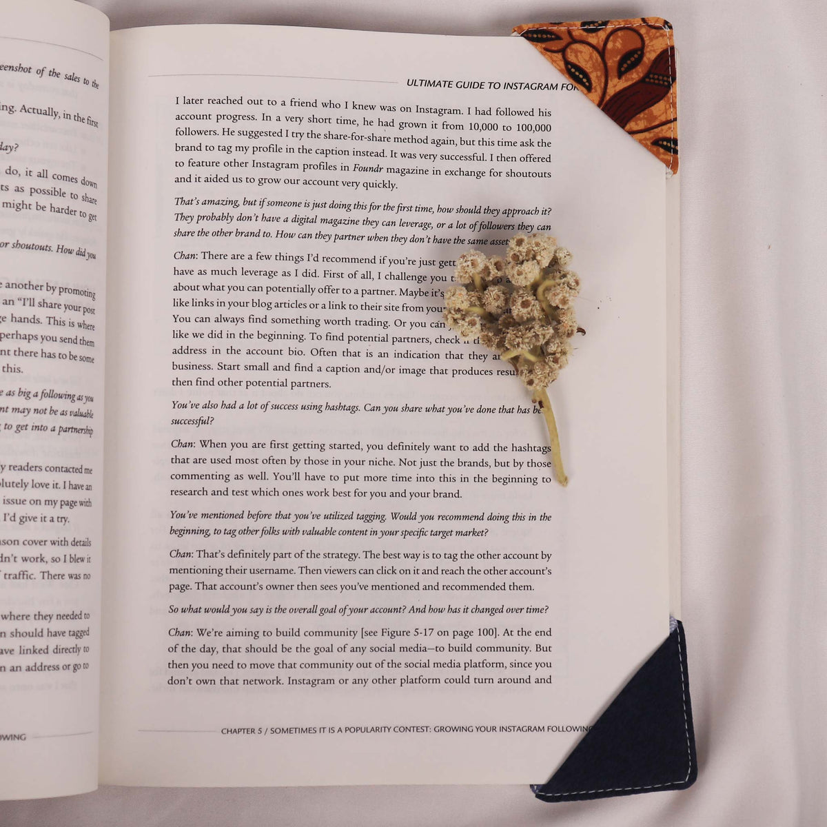 Batik Textile Cloth Corner Bookmark, Book Mark