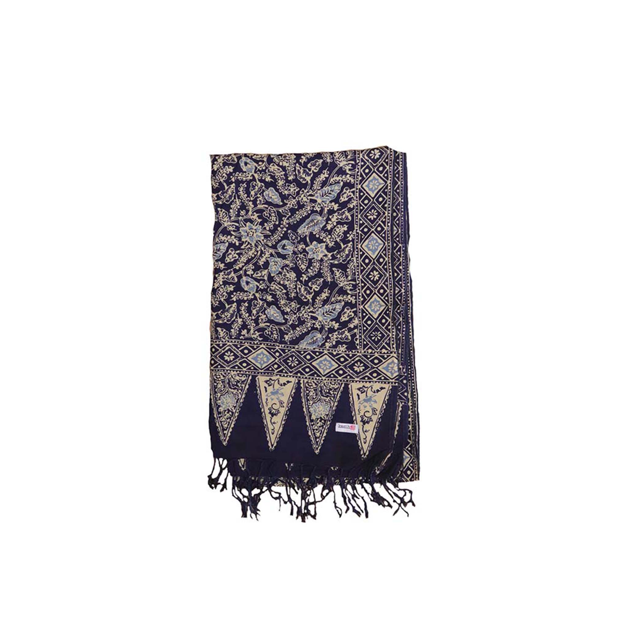 Handmade Batik Scarf - Cotton - Foliage