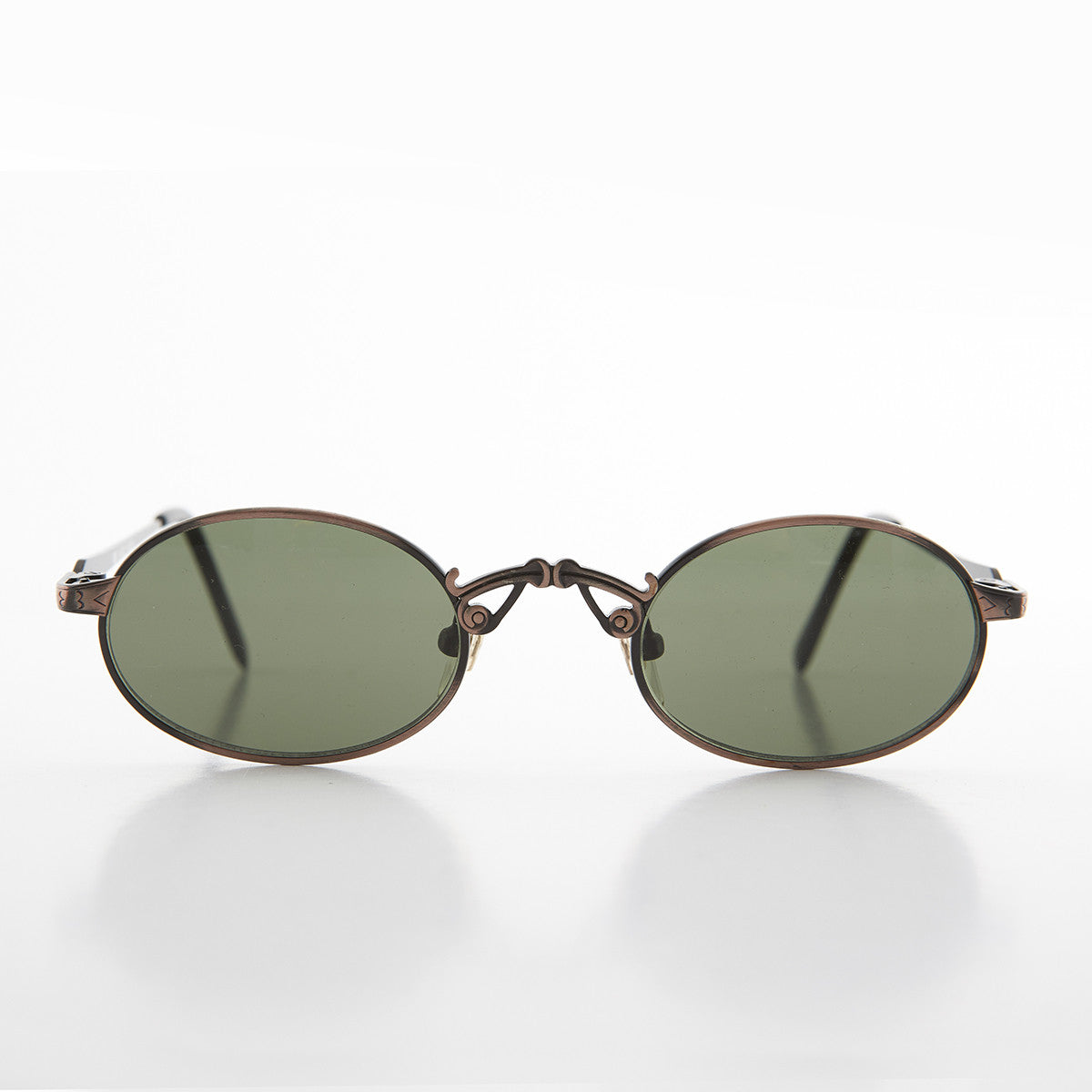 Small Oval Victorian Steampunk 90s Sunglass - Leon