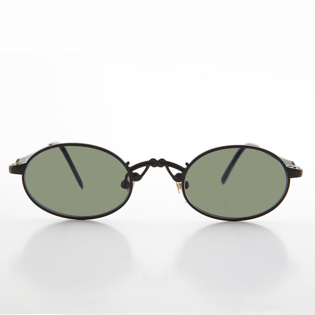 Small Oval Victorian Steampunk 90s Sunglass - Leon