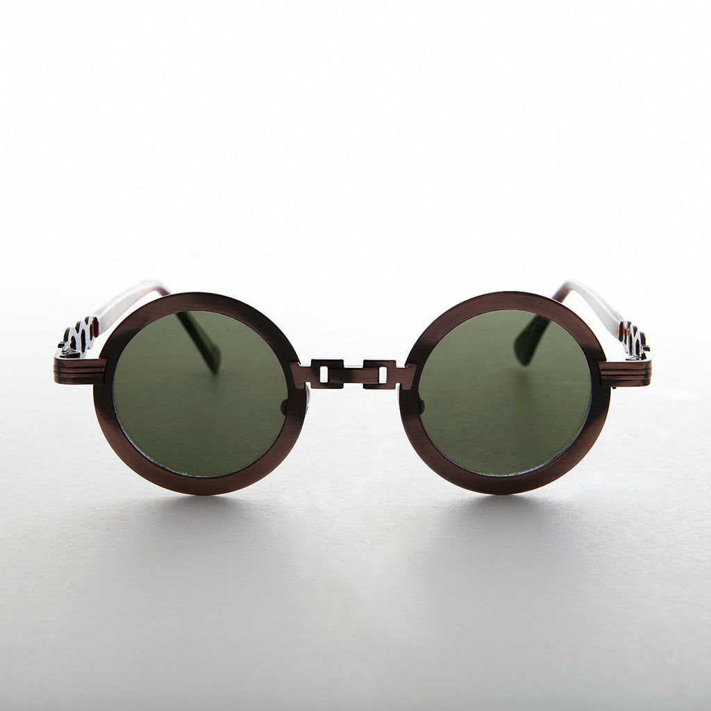 Round Vintage Sunglass with Chain Bridge - Link