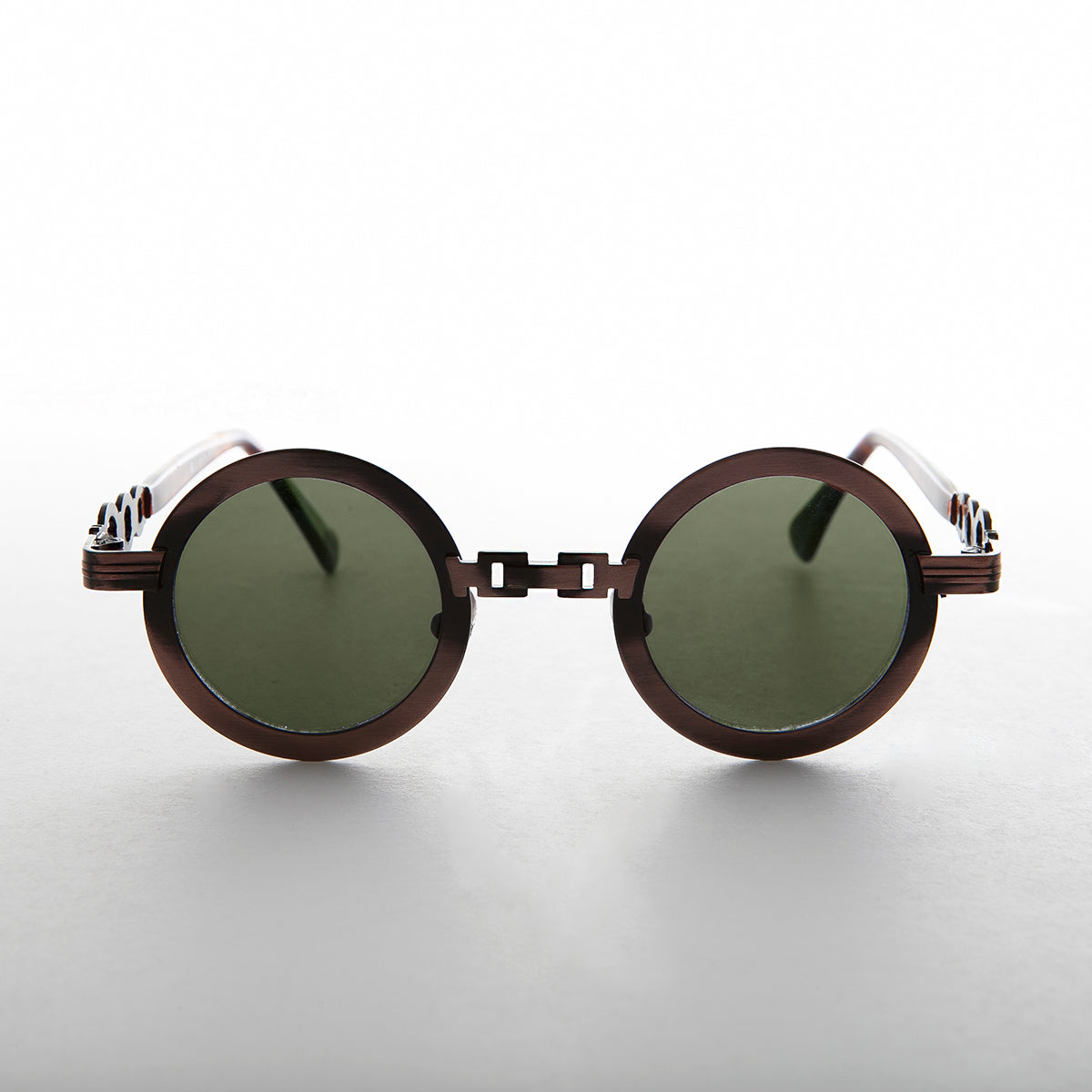 Round Vintage Sunglass with Chain Bridge - Link