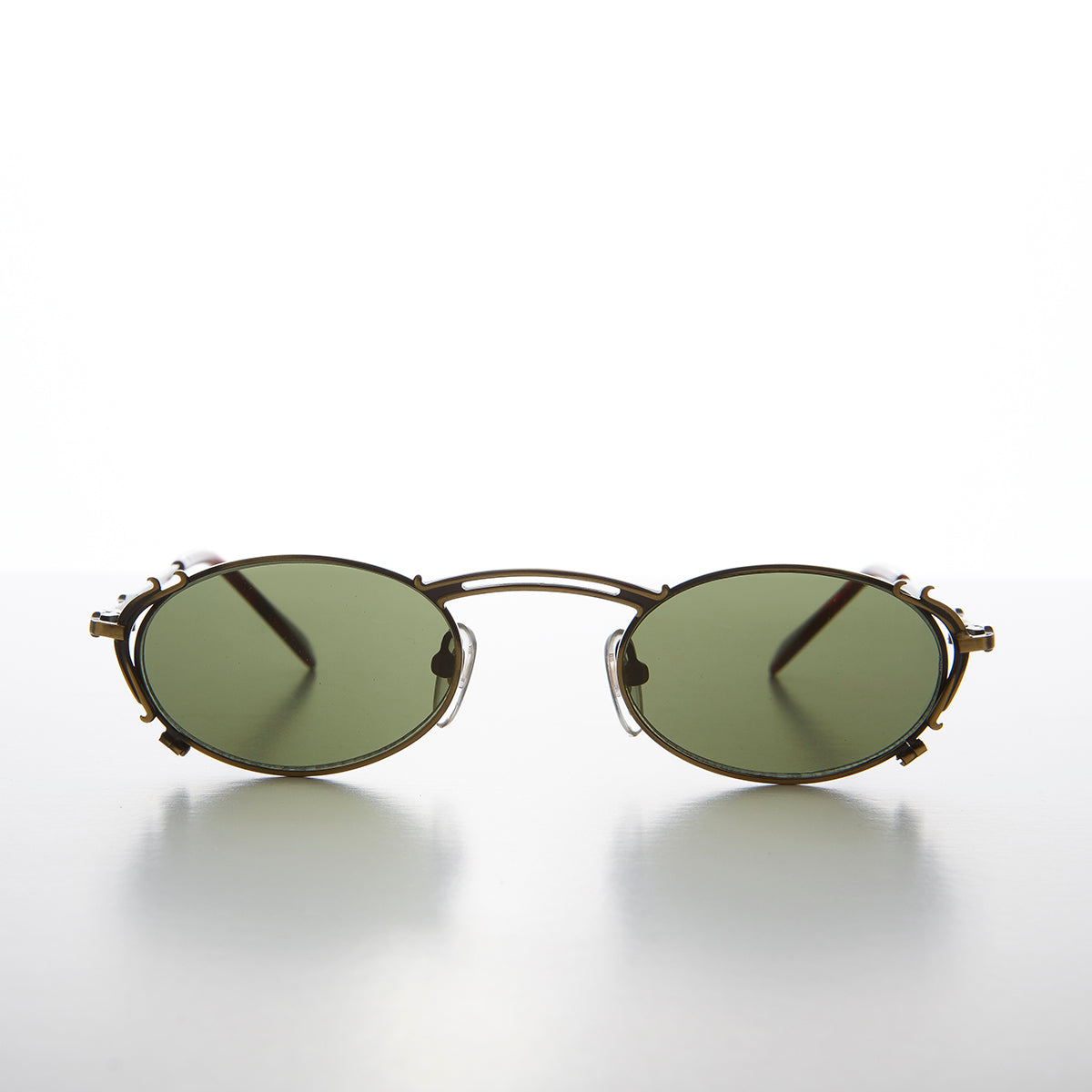 Tiny Oval Intricate Spectacles Vintage Sunglass - Lowell