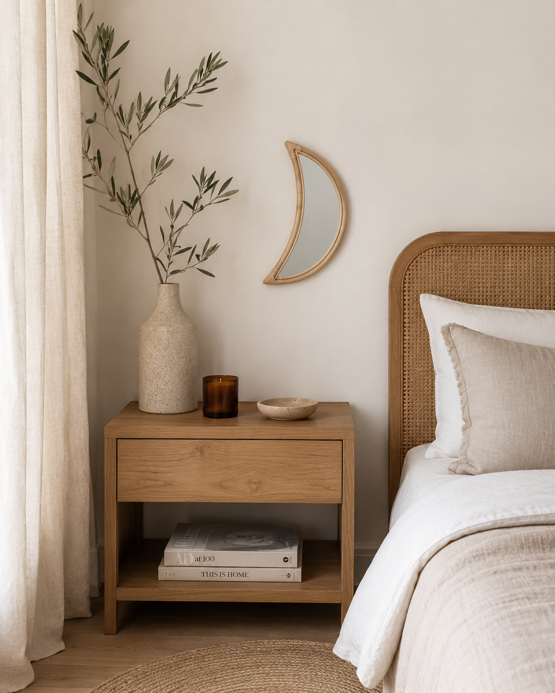 Luna Rattan Mirror