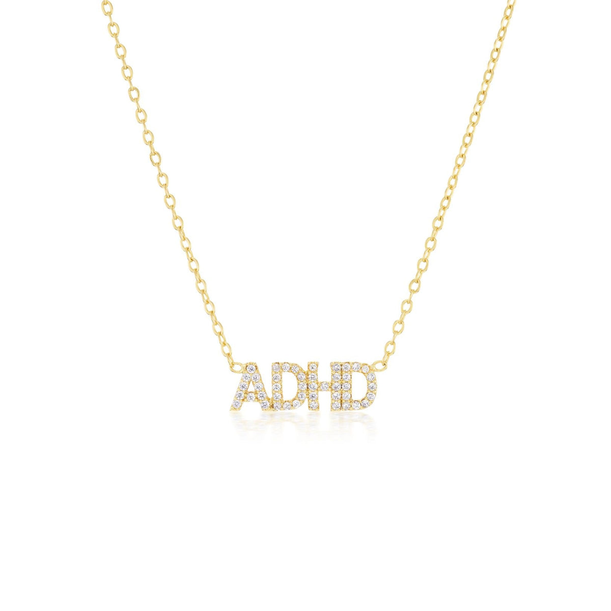 Mini "ADHD" Diamond Nameplate