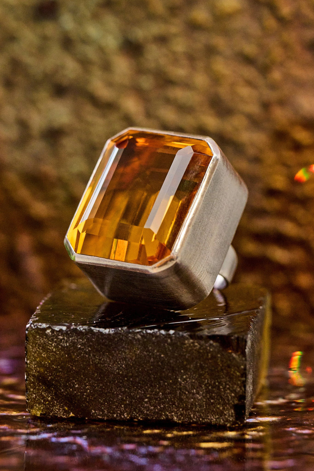 Square Goliath Ring in Golden (Silver) SHIPS IN FEBRUARY