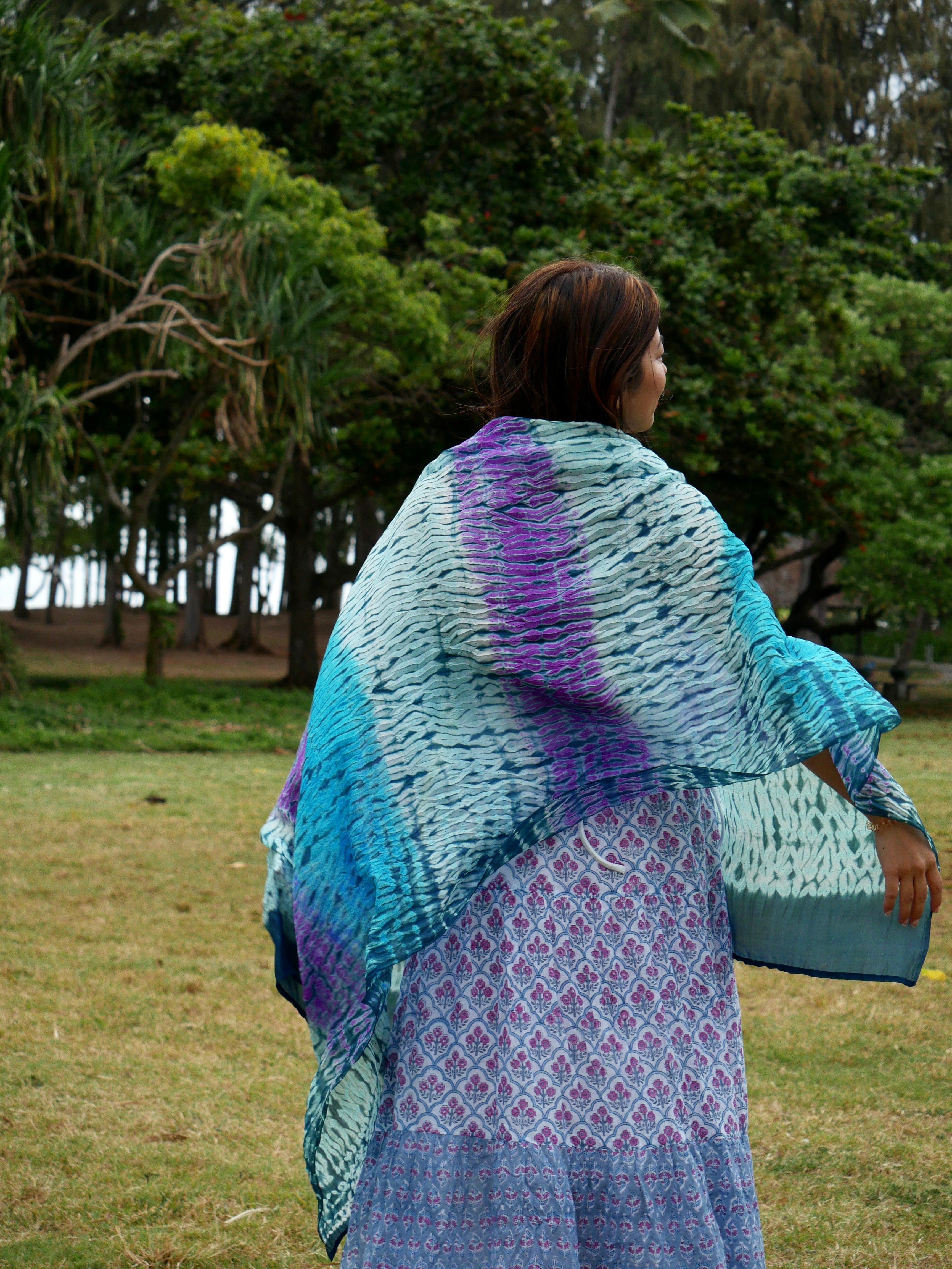 Yoko Silk Scarf — Aura