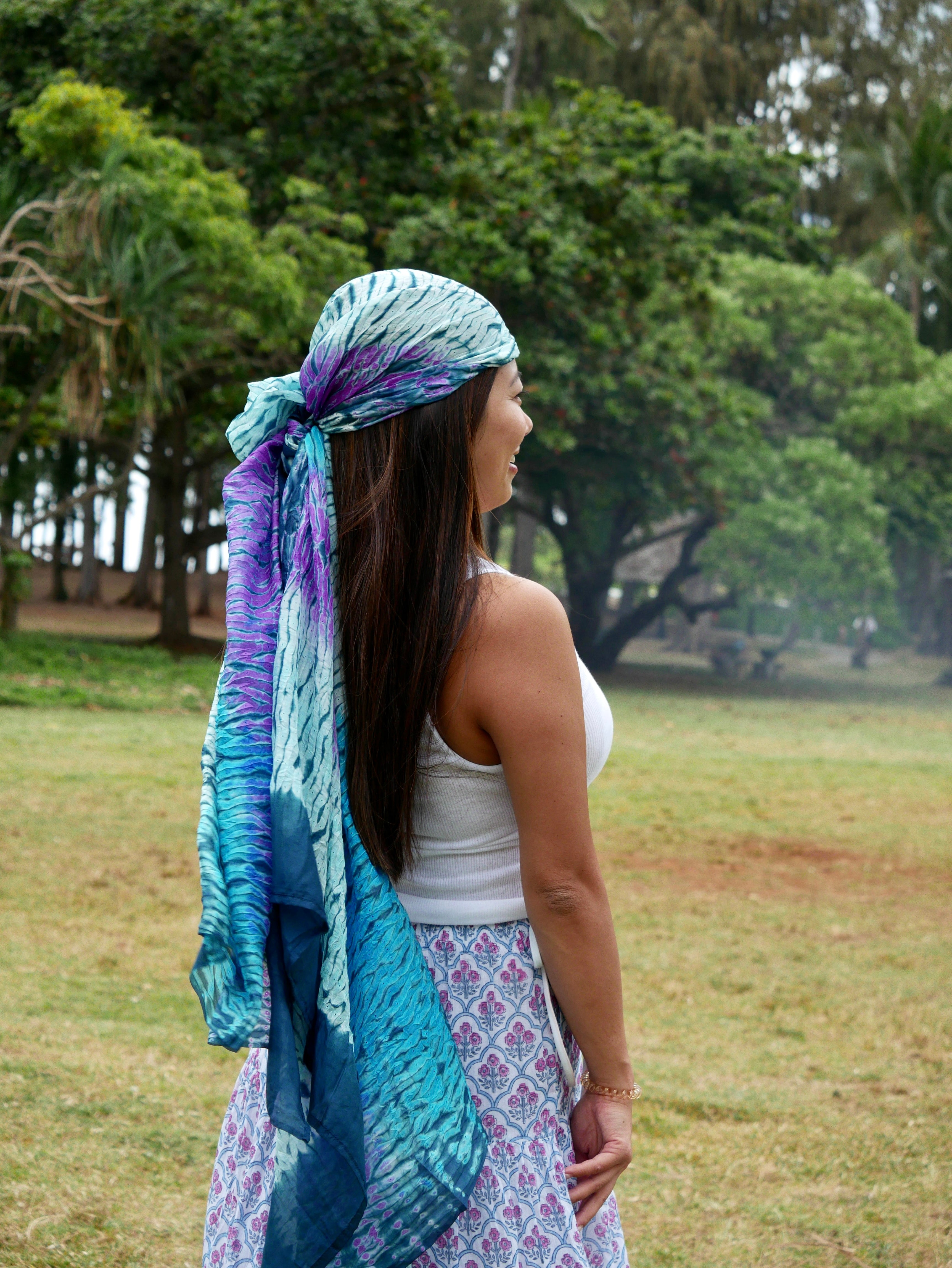Yoko Silk Scarf — Aura