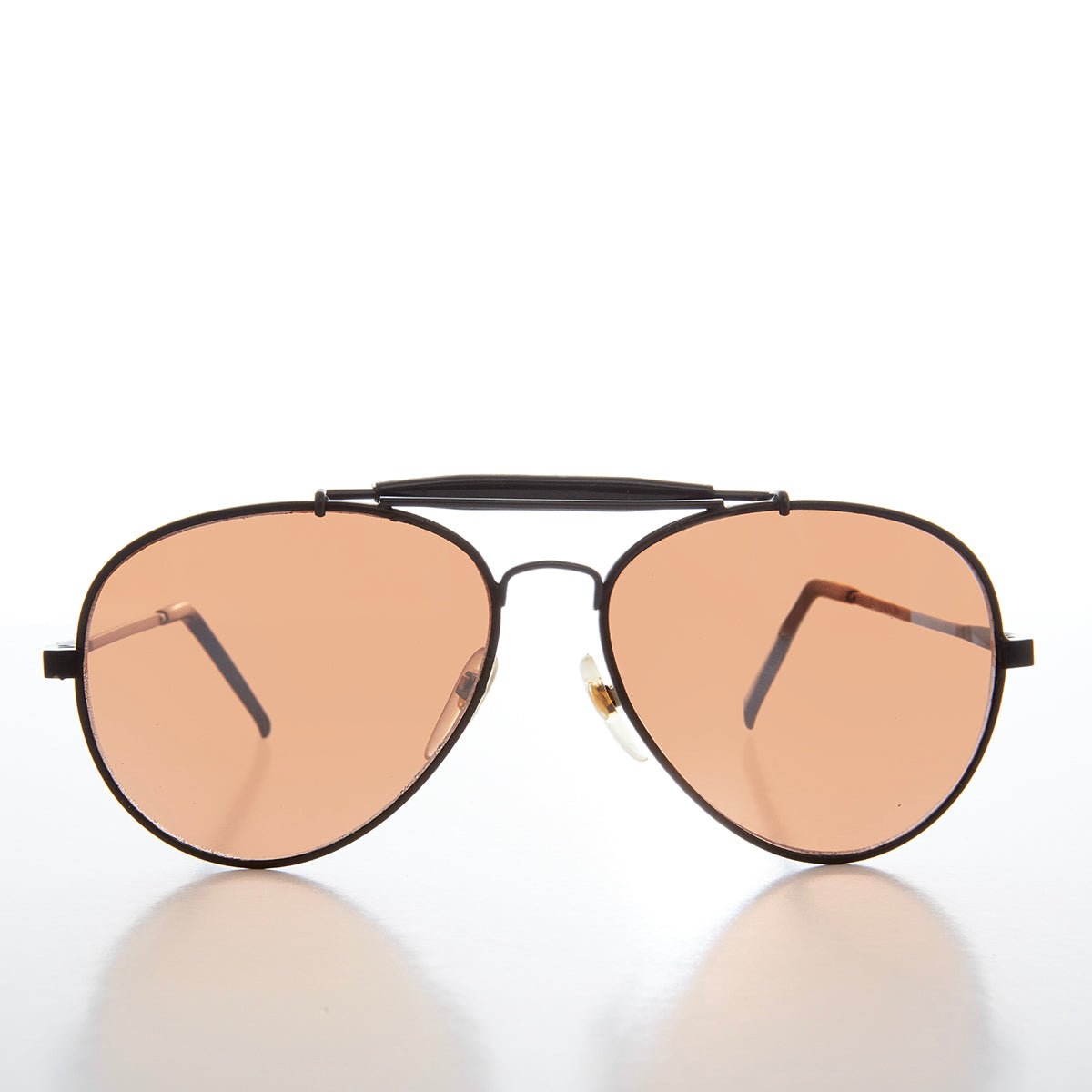 Classic Brow Bar Metal Aviator Sunglass - Polk