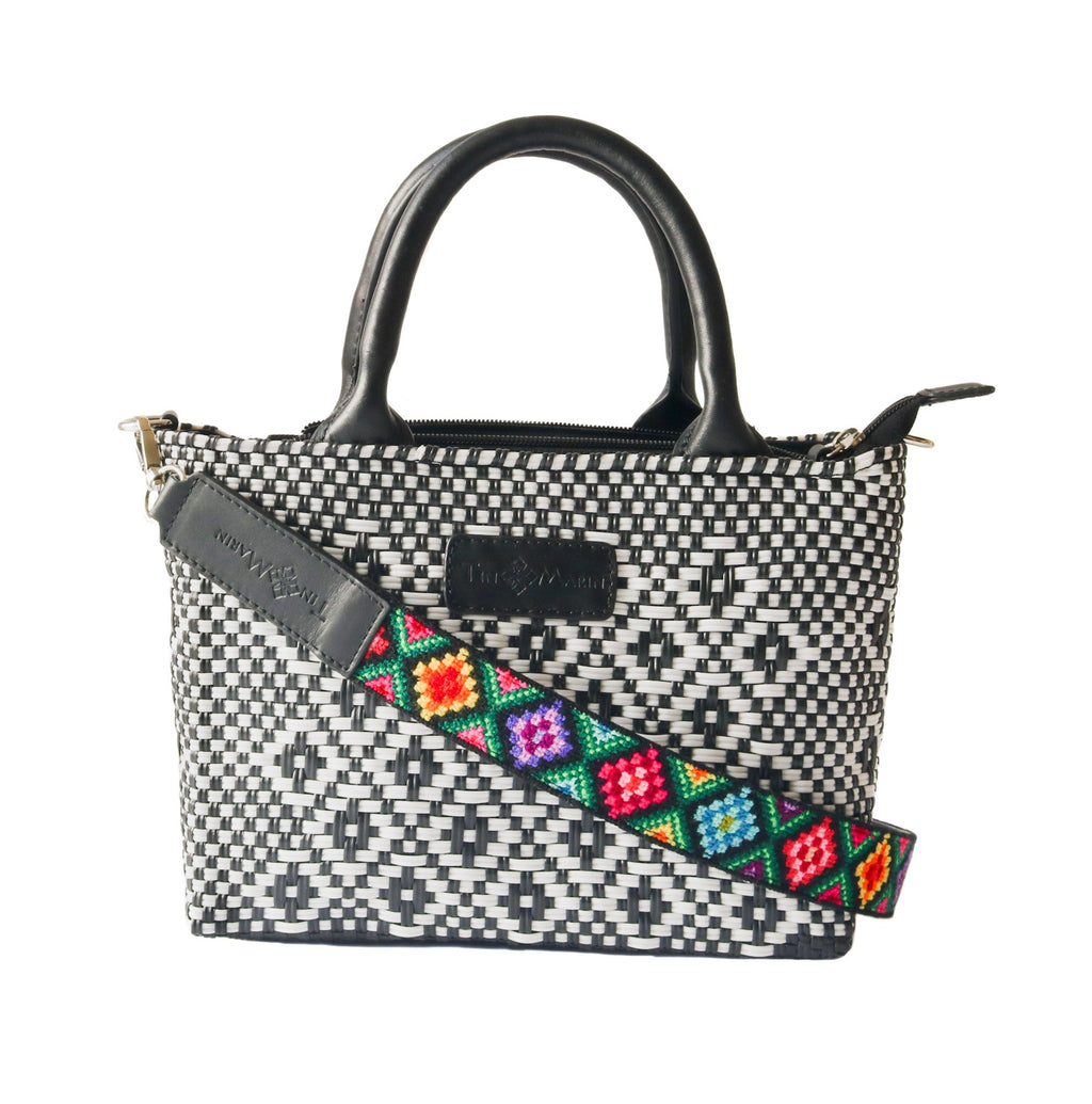 Panda Small Woven Crossbody Bag