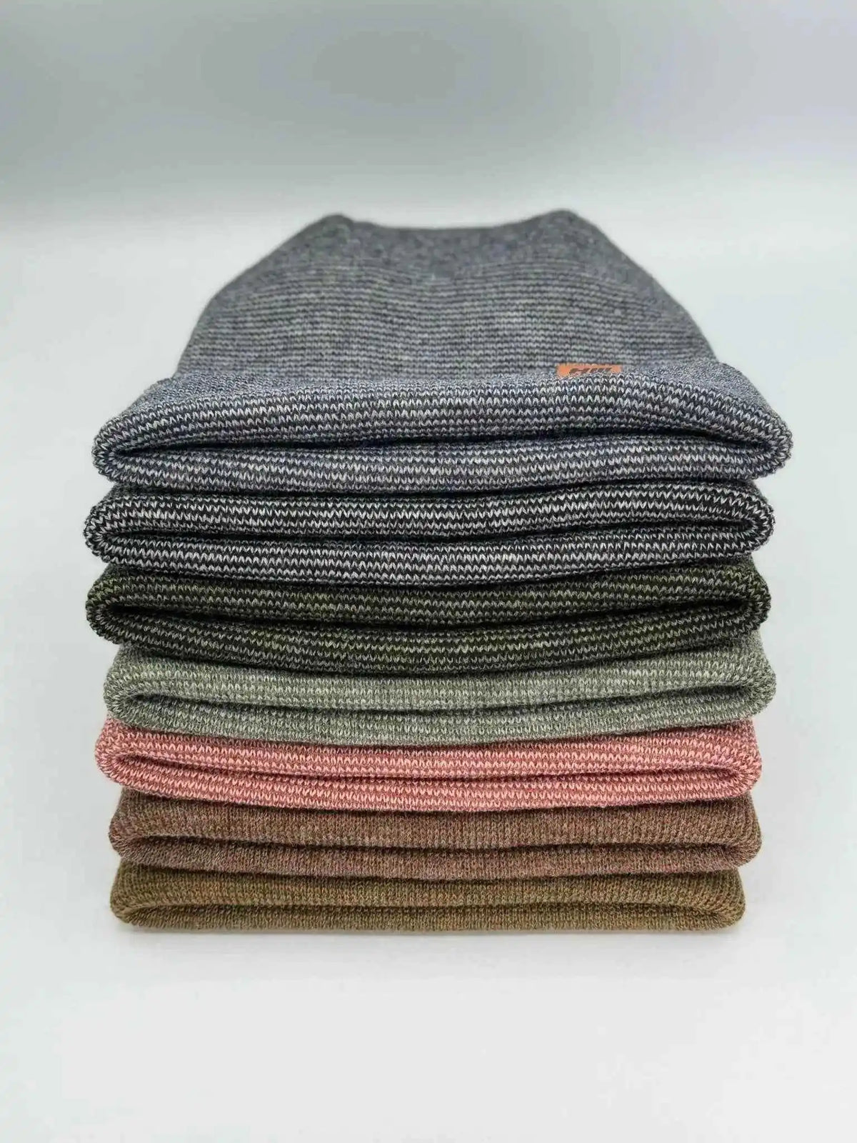 Patented H Stitch Fusion Cuffed Beanie, Brown  and Green