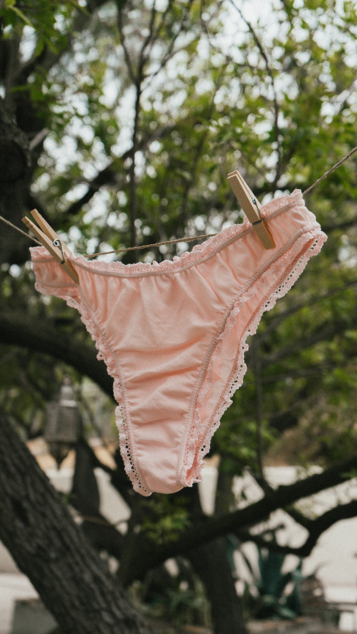 The powder pink frilly panties
