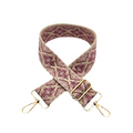 Mauve Medallion Bag Strap - Gold Hardware
