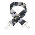 Gray & Silver Camo Bag Strap - Gold Hardware