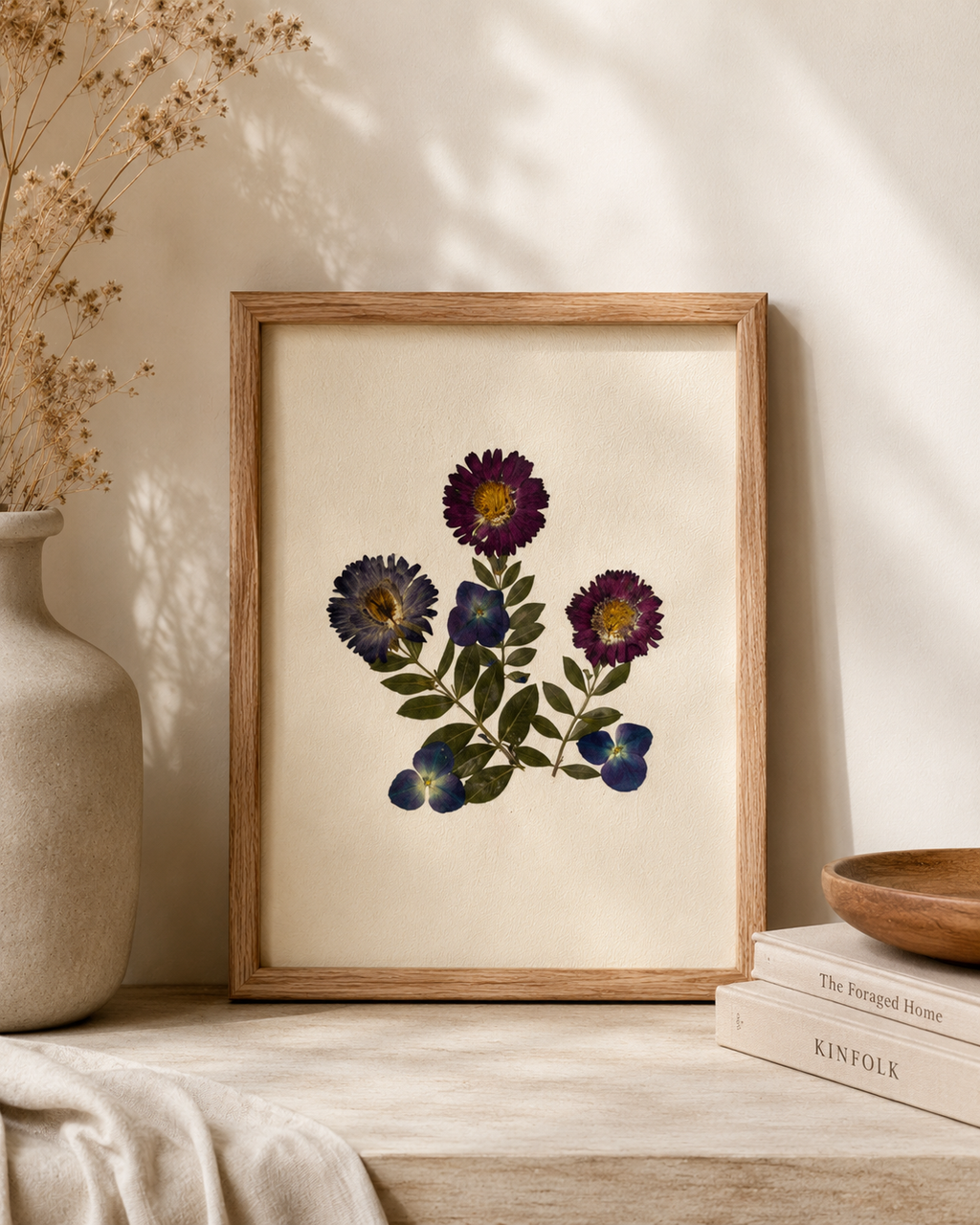 Pressed Flowers Wall Art 8x10