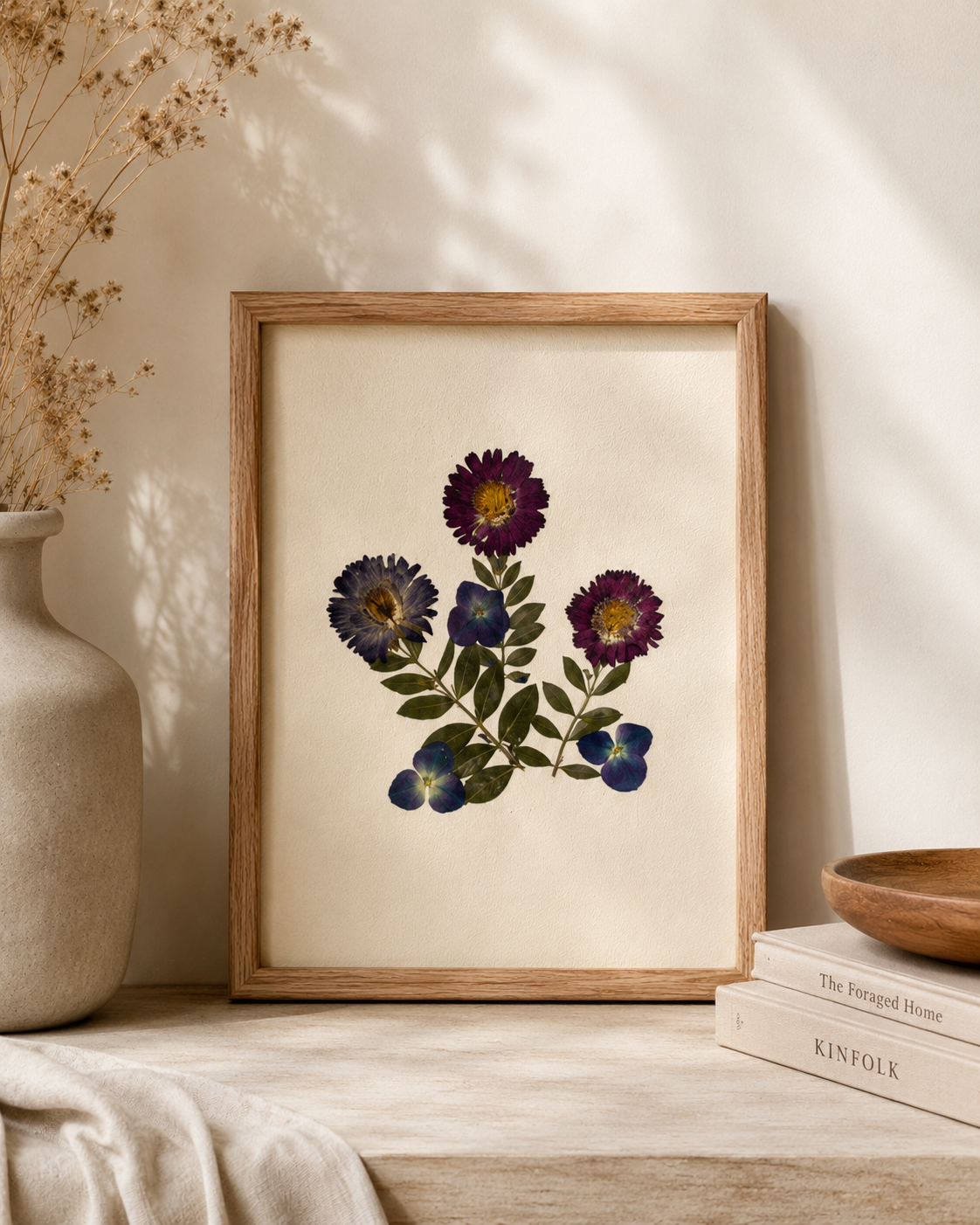 Pressed Flowers Wall Art 8x10