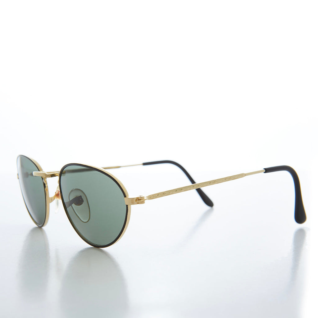 Oval Gold Vintage Sunglasses - Reggie