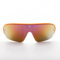 Mirror Wraparound Lens 80s Futuristic Sunglasses - Renoir