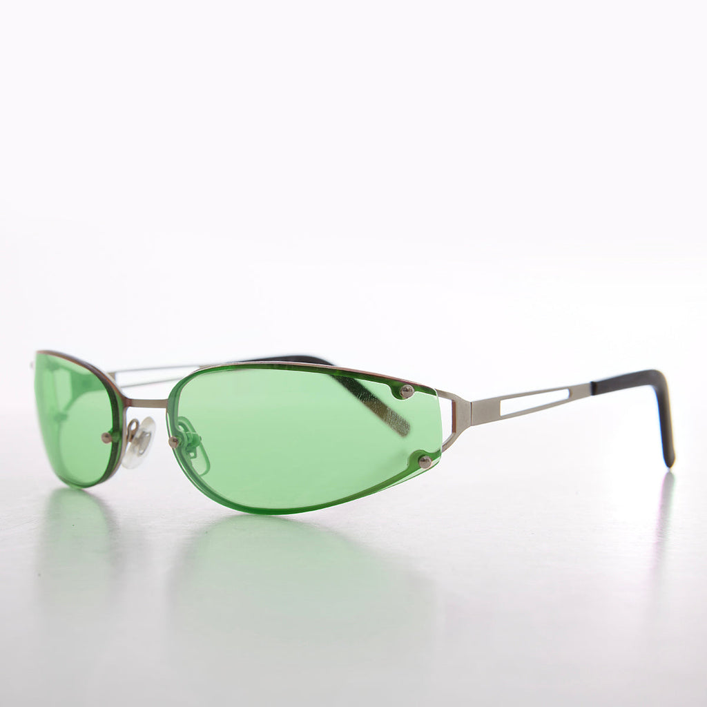 Oval Y2k Wrap Around Sunglasses - Rickey