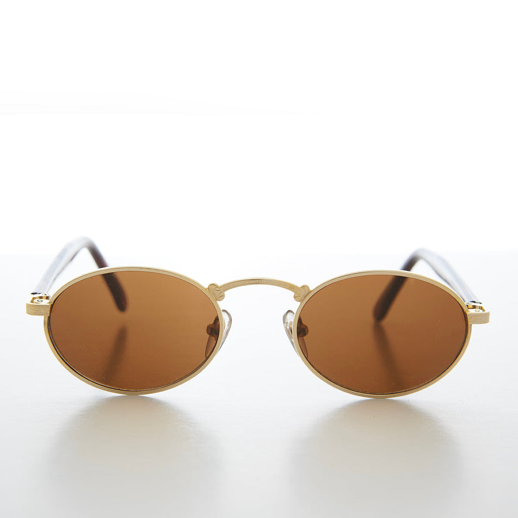 Small Oval Metal Vintage Sunglasses - Robin