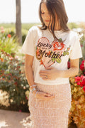 Lucky As A Mother Ivory Tee