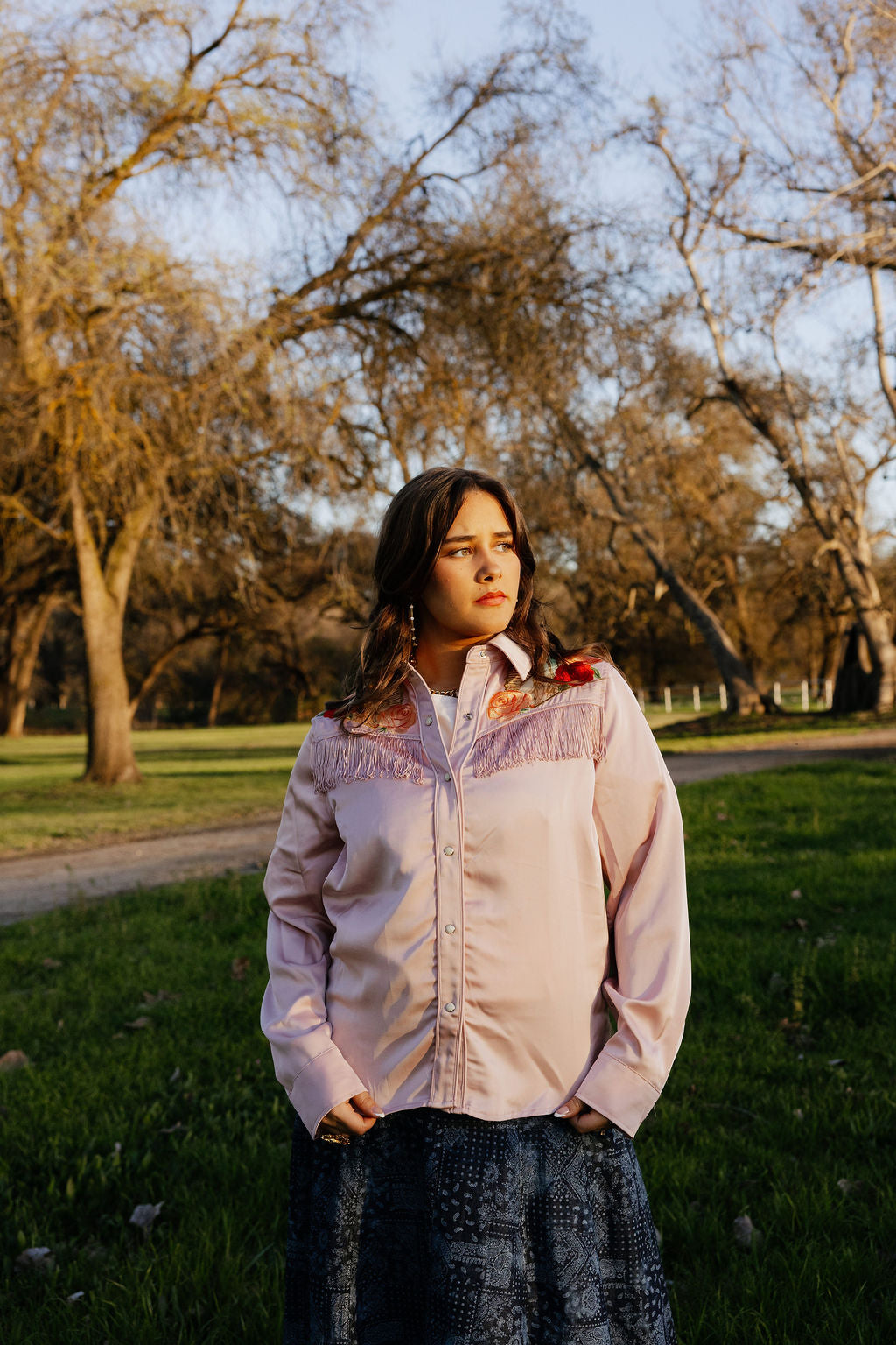 Pale Pink Button Up