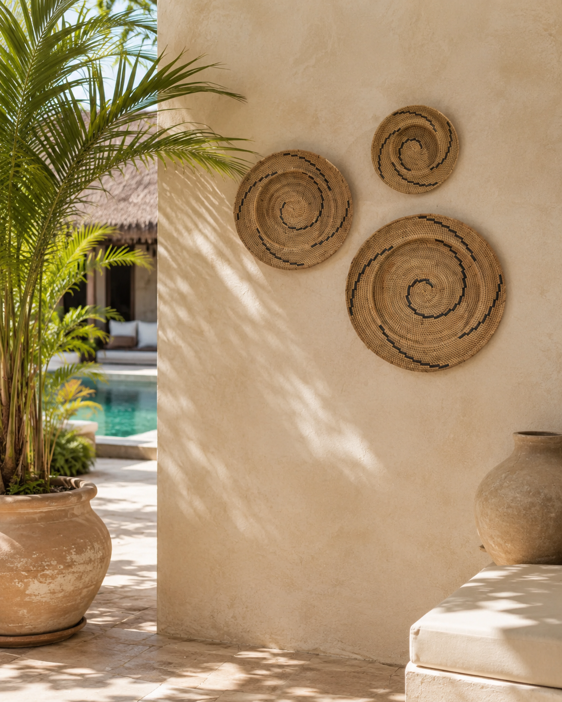 Rama Natural Wall Baskets