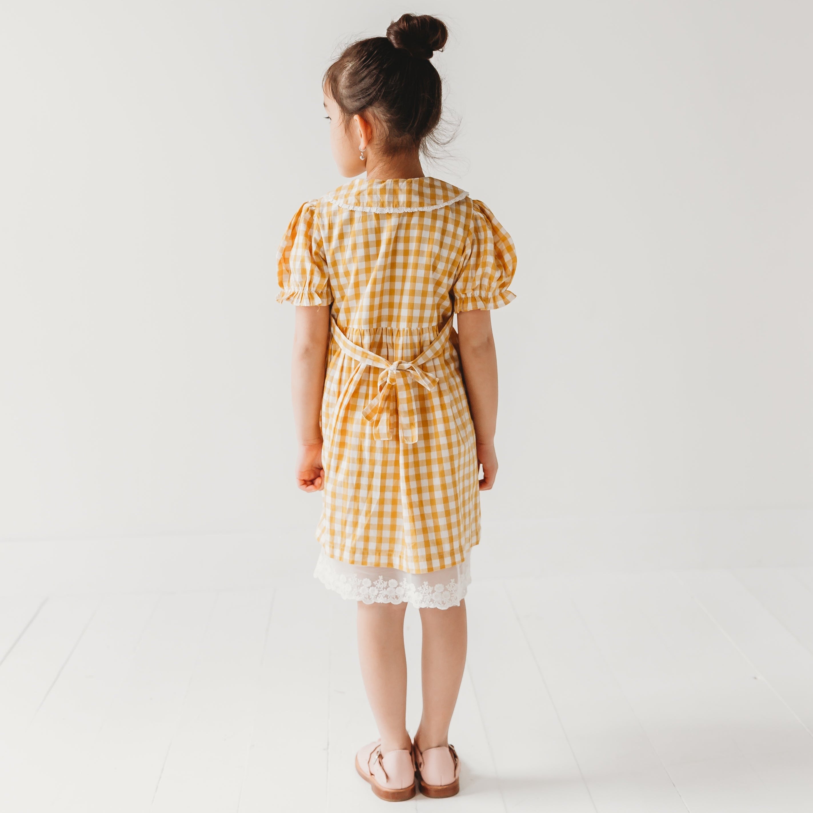 Citrus Gingham Girls Dorothy Dress