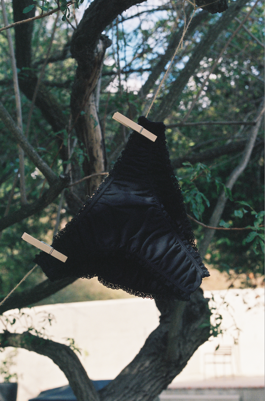 The black frilly panties