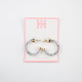 Mini Hoops - Silver Glitter