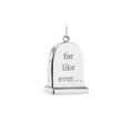 Small Silver Gravestone Pendant
