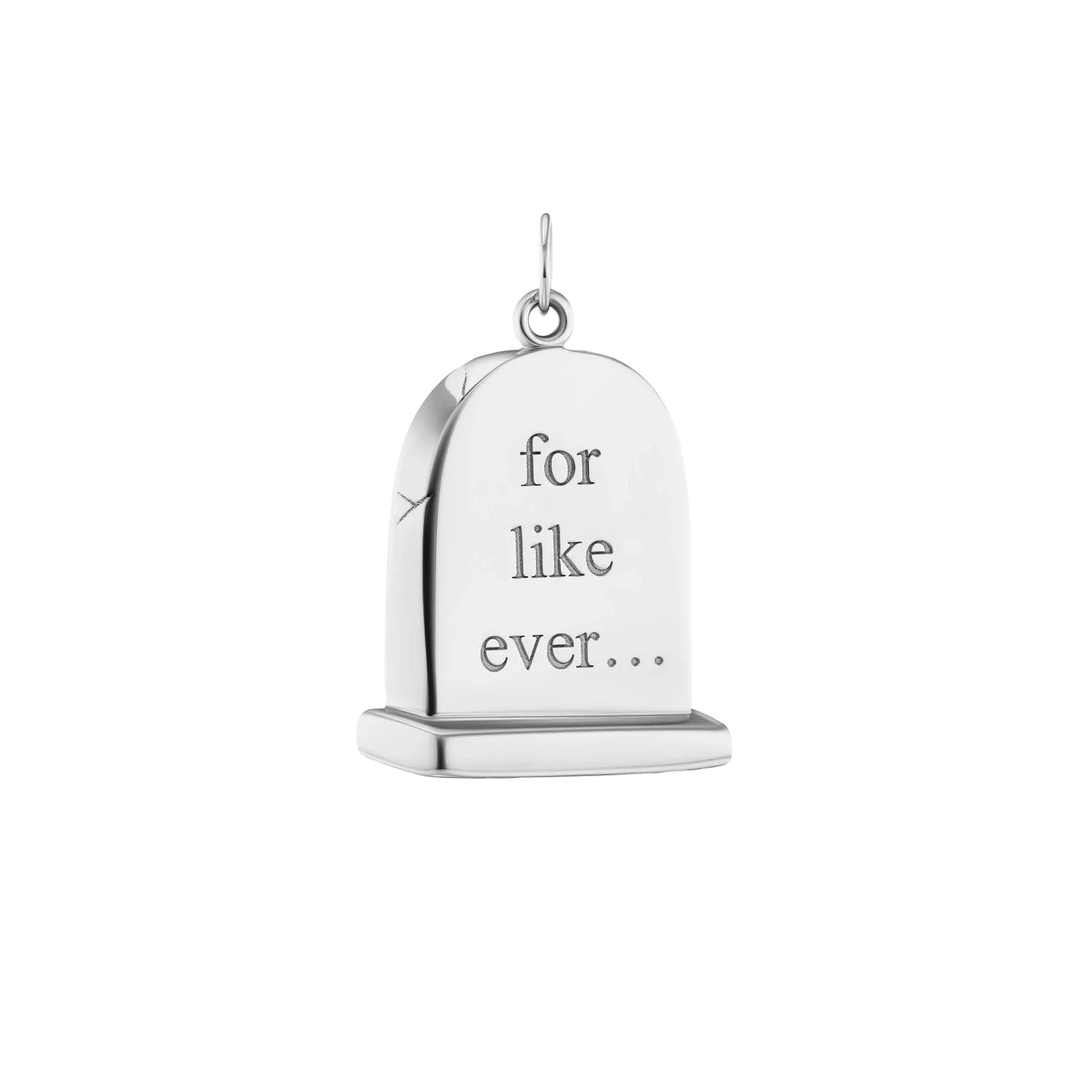 Small Silver Gravestone Pendant