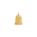 Small Gold Gravestone Pendant