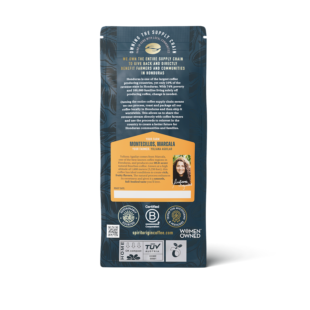 Honduras Montecillos Bourbon Natural 1.8oz (50g) Sample bag