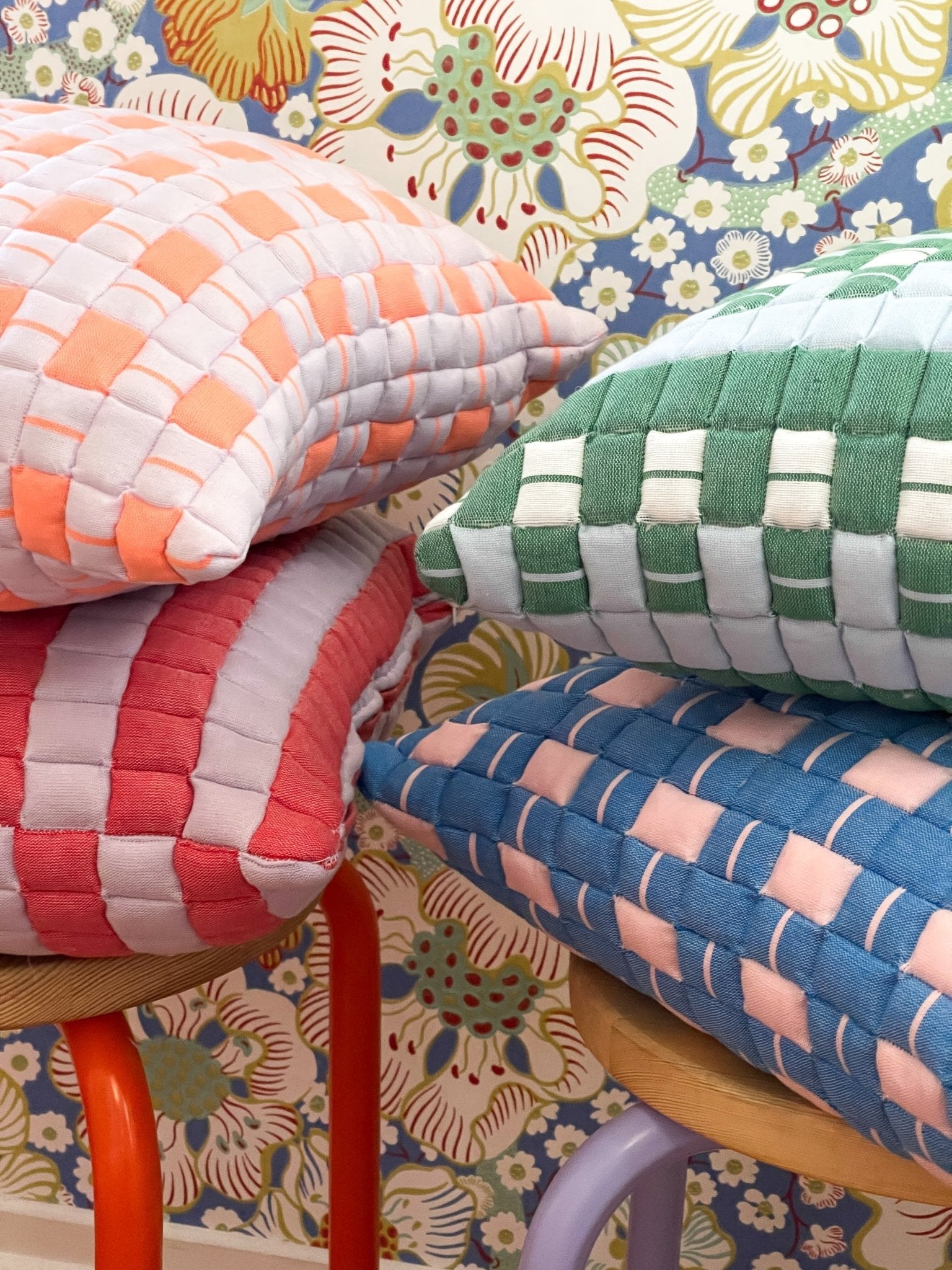 Sujani Quilted Pillow - Blue & Green